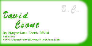 david csont business card