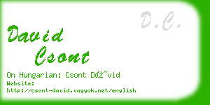 david csont business card